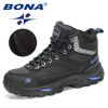 BONA 2022 New Designers Nubuck Hiking Boots Men Winter Shoes Walking Climbing Mountain Sport Boots Man Plush Warm Snow Footwear