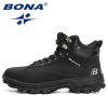 BONA 2022 NewDesigners Nubuck Sports Tactical Boots Men Hiking Mountain Shoes High Top Plush Tactical Footwear Masculino Comfy