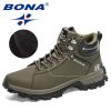 BONA 2022 NewDesigners Nubuck Sports Tactical Boots Men Hiking Mountain Shoes High Top Plush Tactical Footwear Masculino Comfy