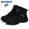 BONA New Designers Nubuck Hiking Boots Krasovki Tactical Shoes Men Outdoor Non-Slip Hiking Shoes Man Mountain Shoes Trendy